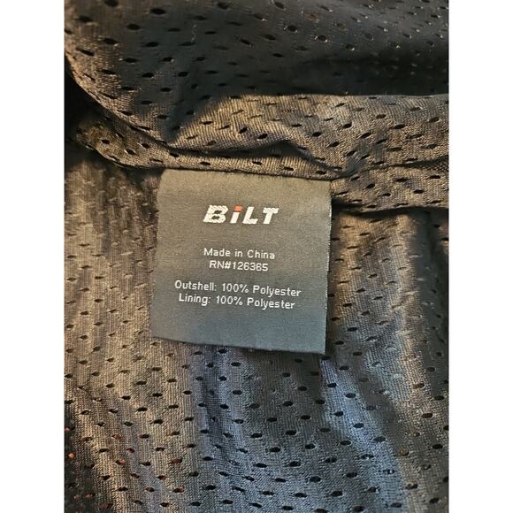 Bilt Motorcycle Jacket Size L Black Padded Back & Arms Mesh Front Used - Picture 8 of 12